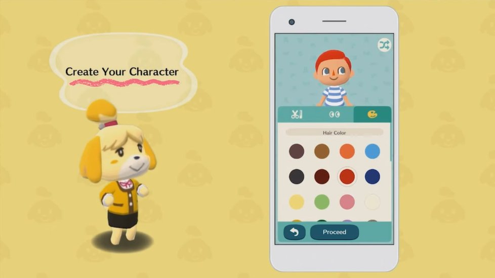 Customização de personagem em Animal Crossing: Pocket Camp