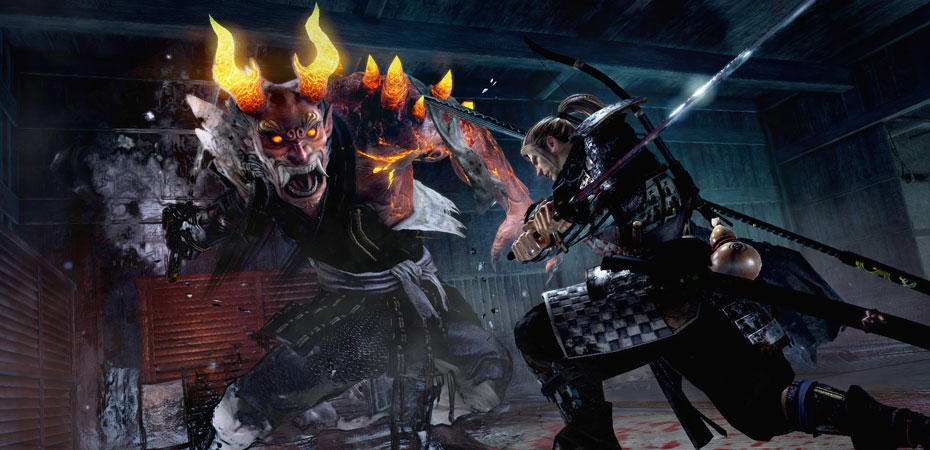 Screenshot de um dos boss em Nioh!