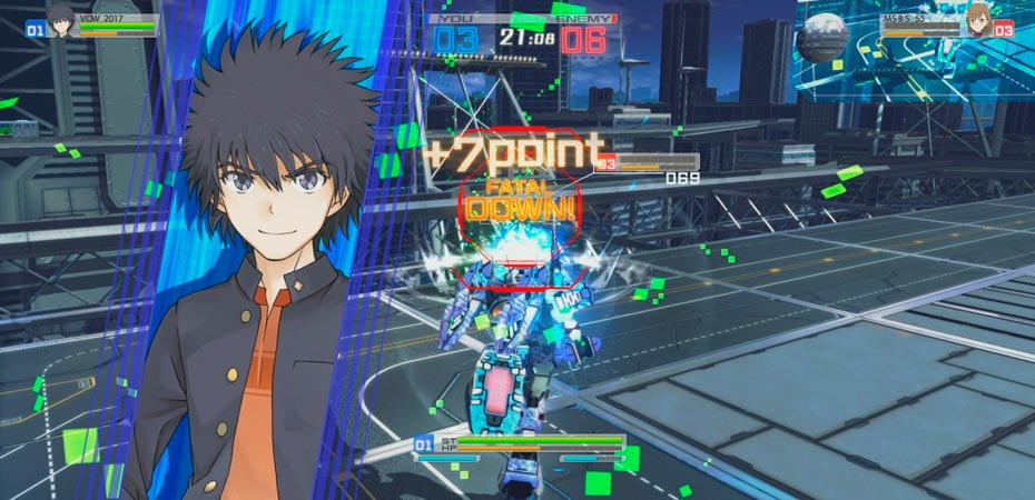 Batalha do jogo A Certain Magical Virtual-On.