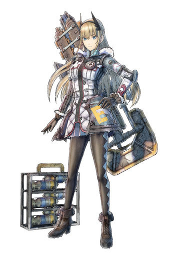 Arte da personagem Riley Miller de Valkyria Chronicles 4