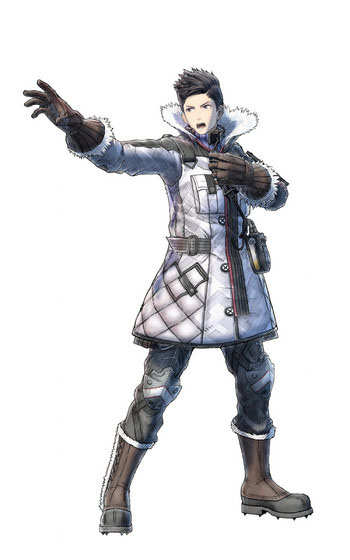 Arte de Claude Wallace de Valkyria Chronicles 4