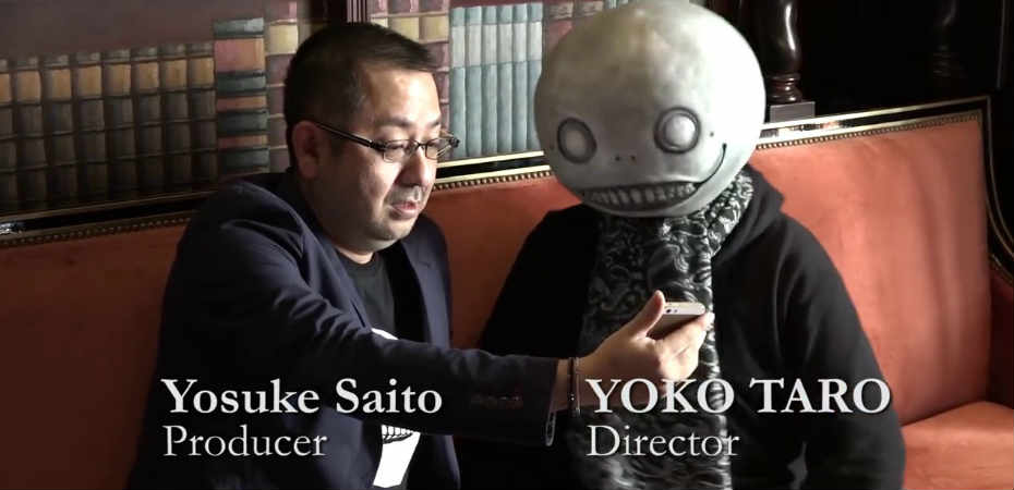 Imagem de Yosuke Saito e Yoko Taro.