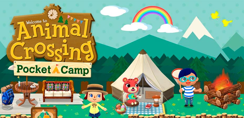 Logo e personagens de Animal Crossing: Pocket Camp