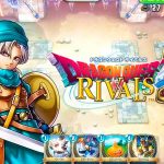 Imagem mostrando cena de Dragon Quest Rivals e logo