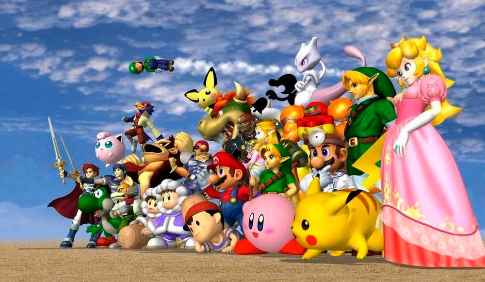 Imagem dos personagens de Super Smash Bros. Melee