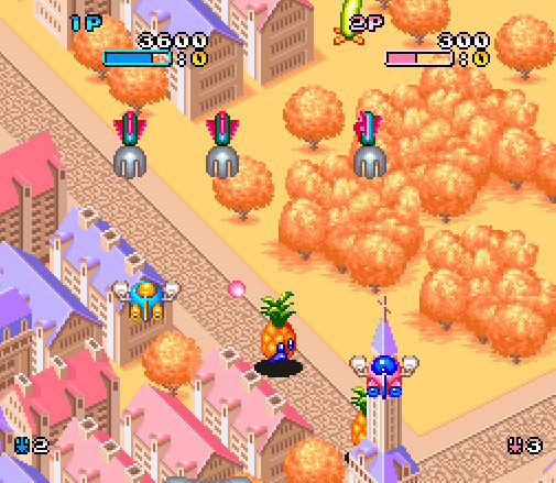 Imagem do gameplay de Pop'n TwinBee