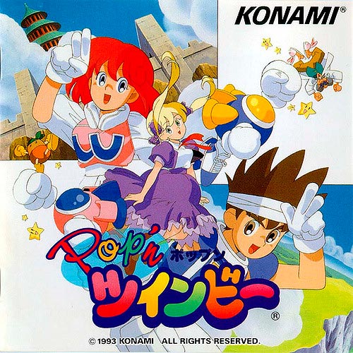 Capa japonesa do jogo Pop'n TwinBee para SNES