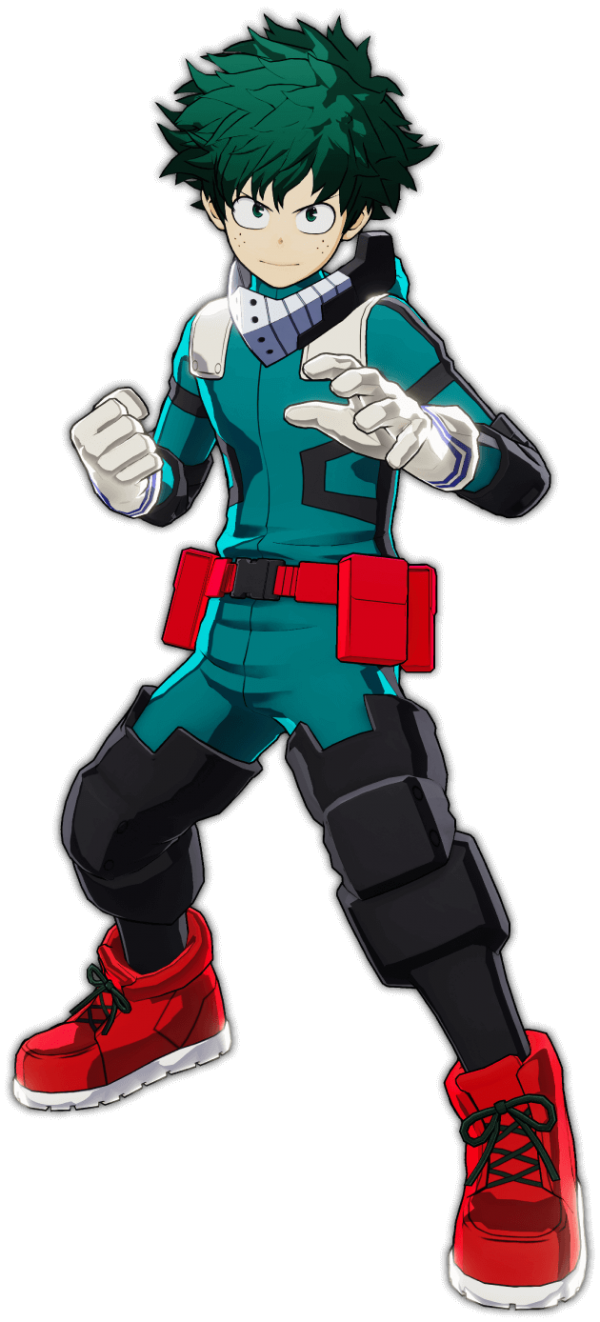 Arte do protagonista Izuku de My Hero Academia: One's Justice