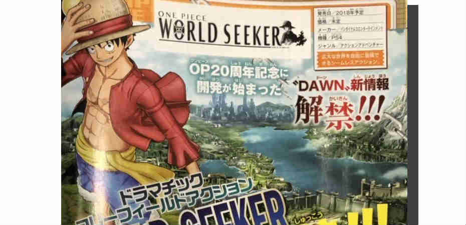 Revista Weekly Jump sobre One Piece: World Seeker