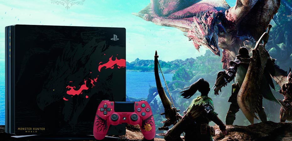 PlayStation 4 Pro Edição Limitada de Monster Hunter: World