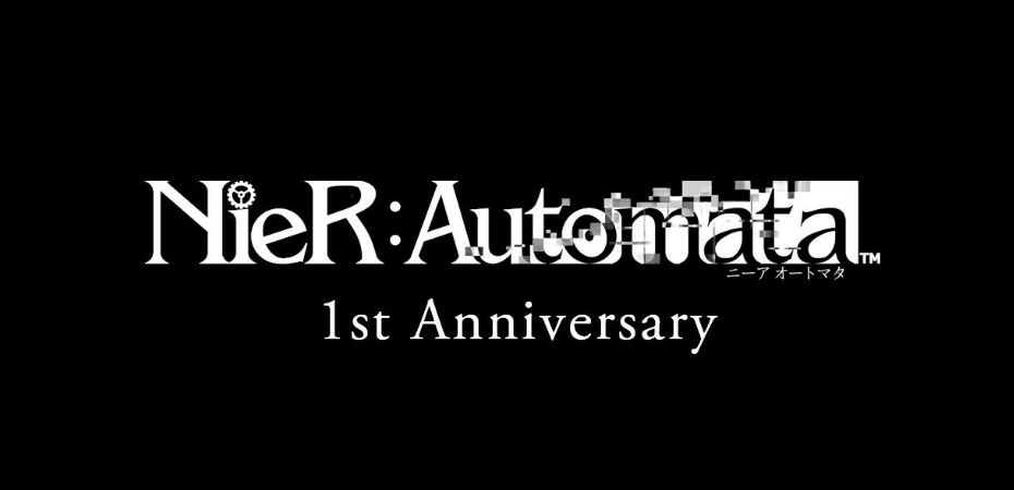 Imagem de anúncio do primeiro aniversário de NieR Automata