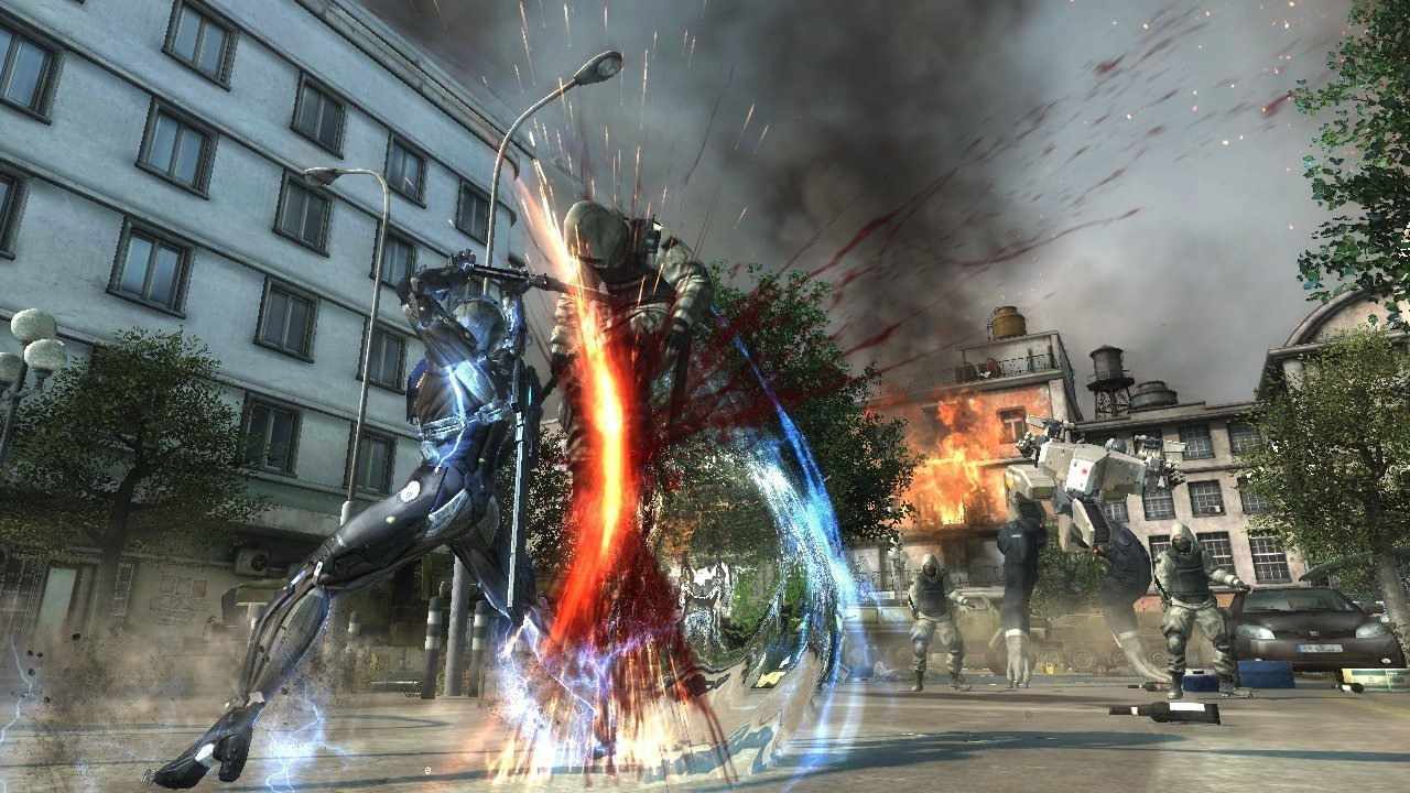 Imagem de gameplay de Metal Gear Rising: Revengeance