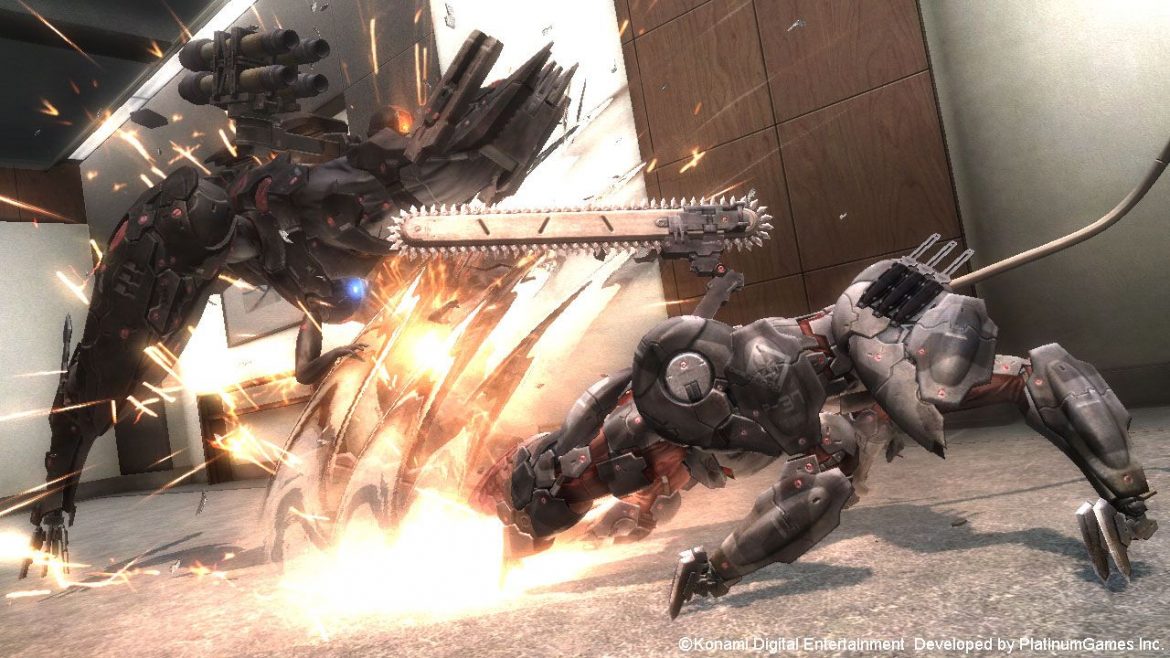 Imagem de gameplay de Blade Wolf em Metal Gear Rising: Revengeance