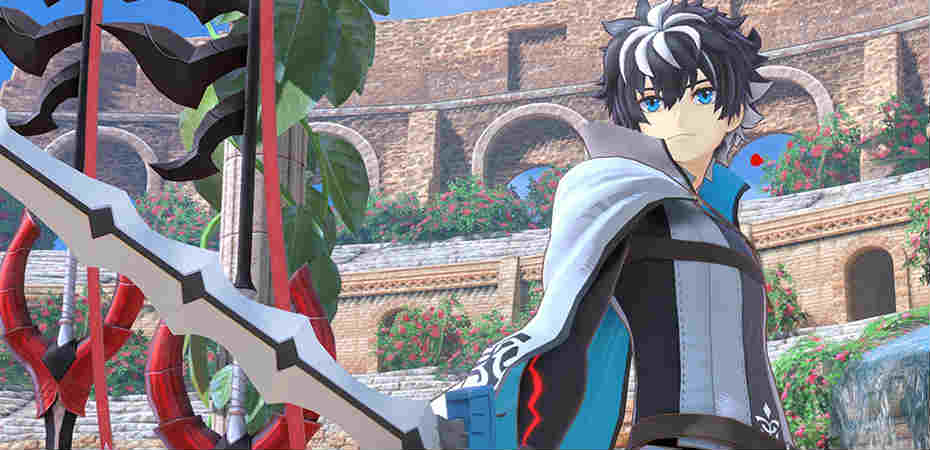 Imagem de um dos personagens principais de Fate/Extella Link