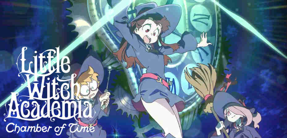 Ilustração e logo de Little Witch Academia: Chamber of Time