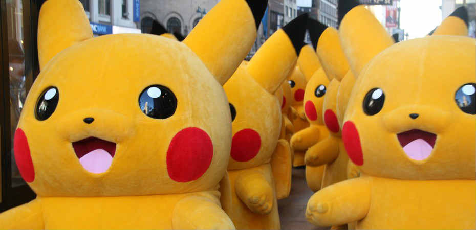 Foto de exercito de Pikachu não necessariamente relacionado ao futuro parque de Pokémon
