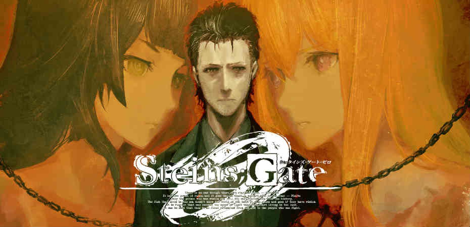 Ilustração e logo de Steins;Gate 0