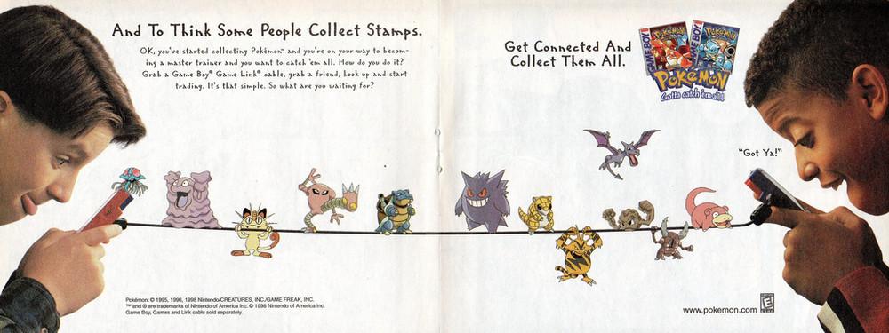 Scan de propaganda para Pokémon Red e Blue