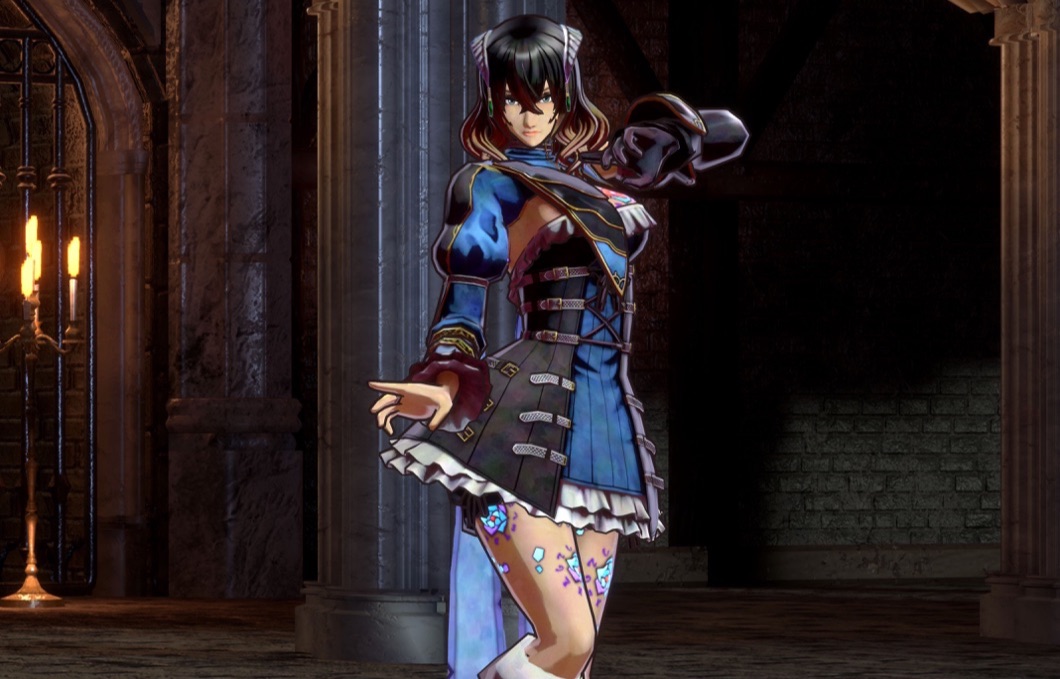 Captura de tela em jogo de Bloodstained: Ritual of the Night, um dos sucessores espirituais de Castlevania