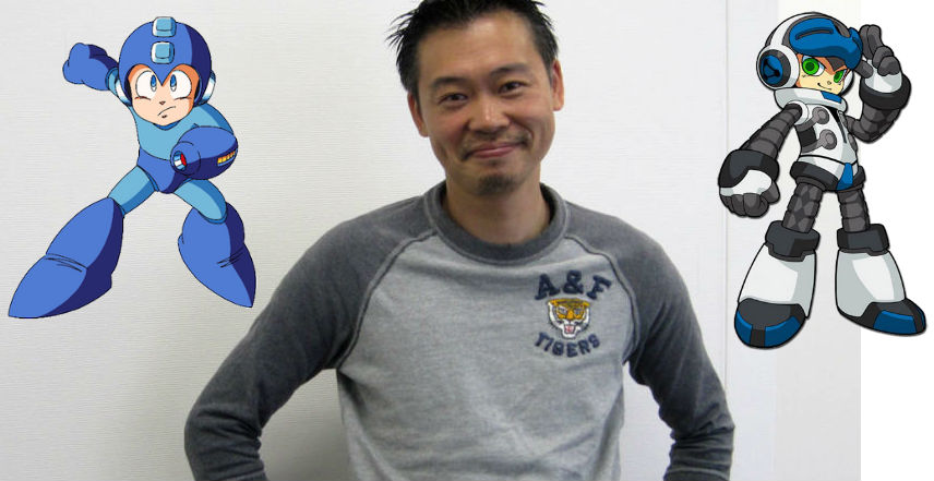 Foto de Keiji Inafune, criador do Mega Man e de um de seus sucessores espirituais, Mighty No. 9