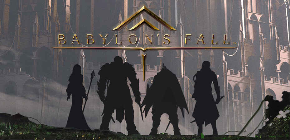 Screenshot e logo de Babylon's Fall