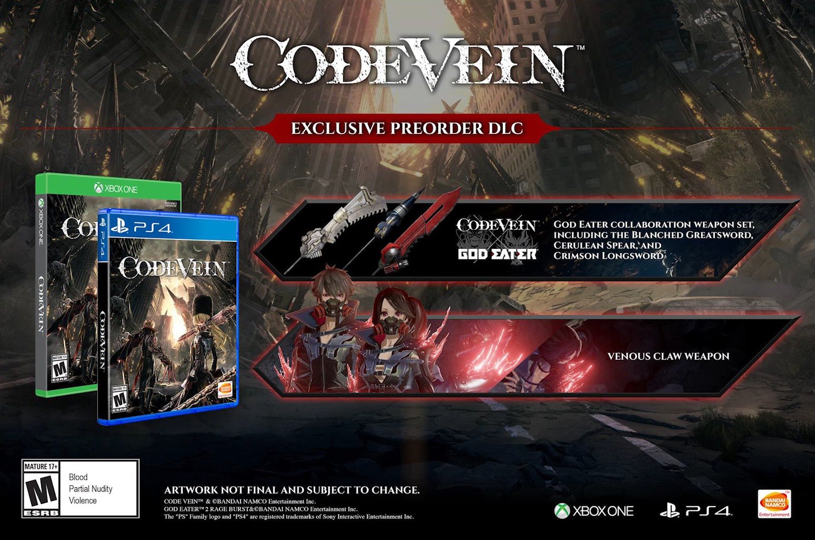 Armas adicionais de Code Vein