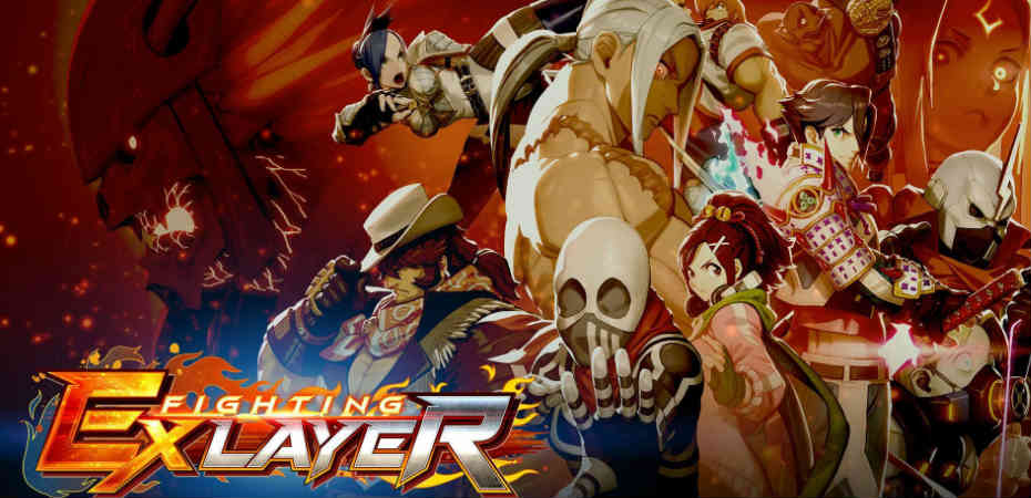 Arte e logo do jogo Fighting Ex Layer