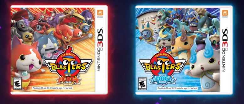 Capa de ambas as versões de Yo-kai Watch Blasters