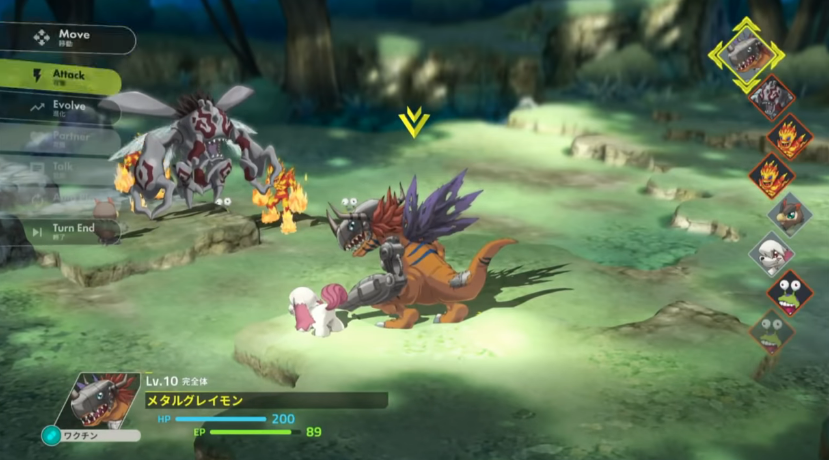 Screenshot de gameplay de Digimon Survive