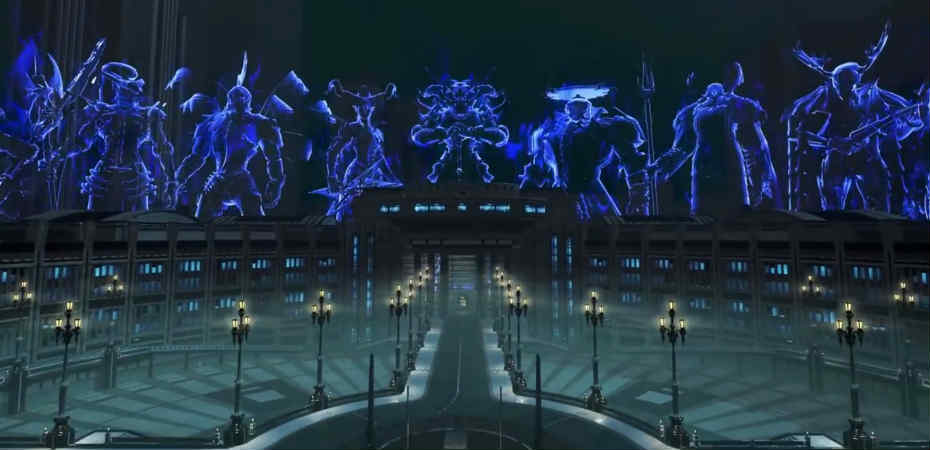 Imagem da cidade de Insomnia de Final Fantasy XV em Dissidia Final Fantasy NT