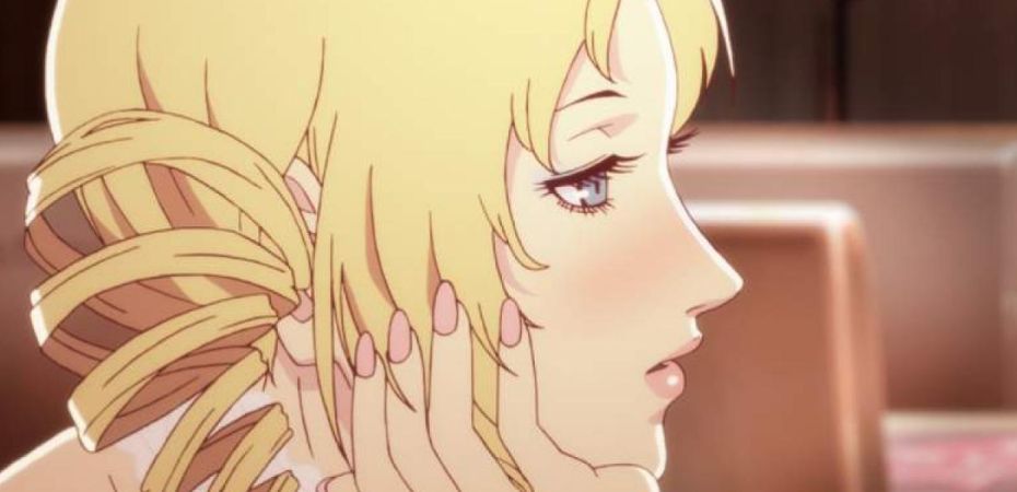 Screenshot de Catherine, que terá várias opções de vozes para Catherine em Full Body