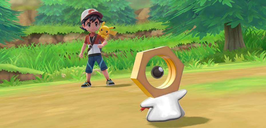 Meltan no jogo Pokémon: Let's Go Pikachu & Let's Go Eevee