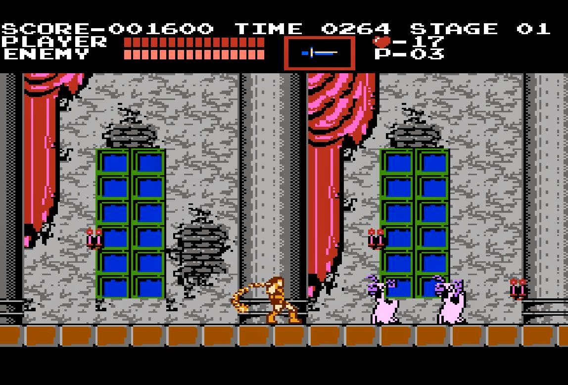 Screenshot do primeiro Castlevania