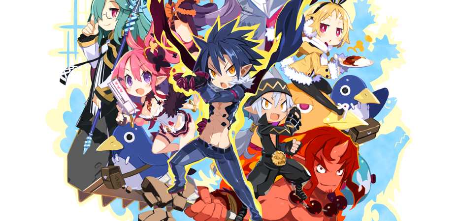 Ilustração de personagens de Disgaea 5 Complete