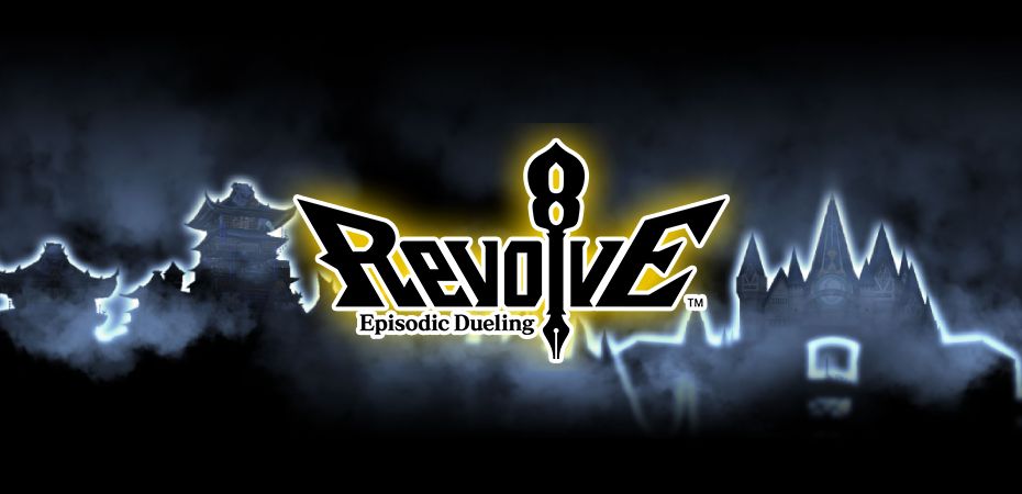 Logotipo e ilustração teaser de Revolve8: Episodic Dueling