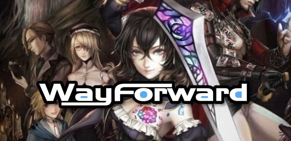 Logo da WayForward e arte de Bloodstained: Ritual of the Night