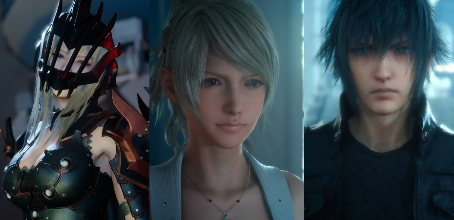 Aranea, Lunafreya, e Noctis de Final Fantasy XV