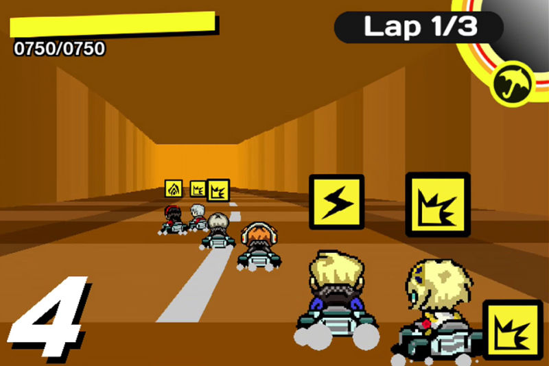 Screenshot do fan-game Persona 4: Racing All Afternoon