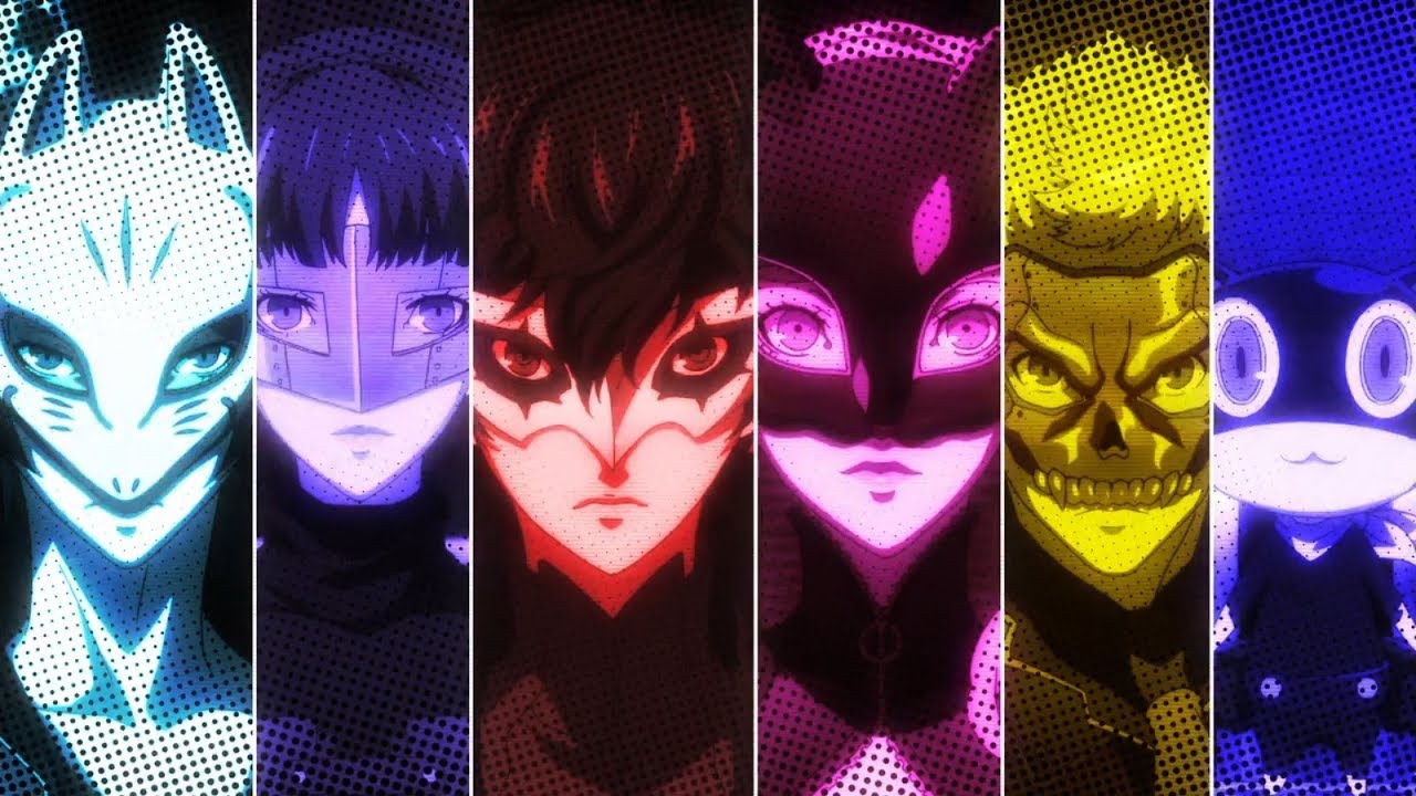 Screenshot da abertura de Persona 5 the Animation