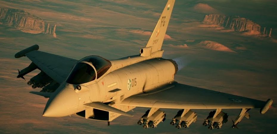 Aeronave Typhoon do jogo Ace Combat 7: Skies Unknown