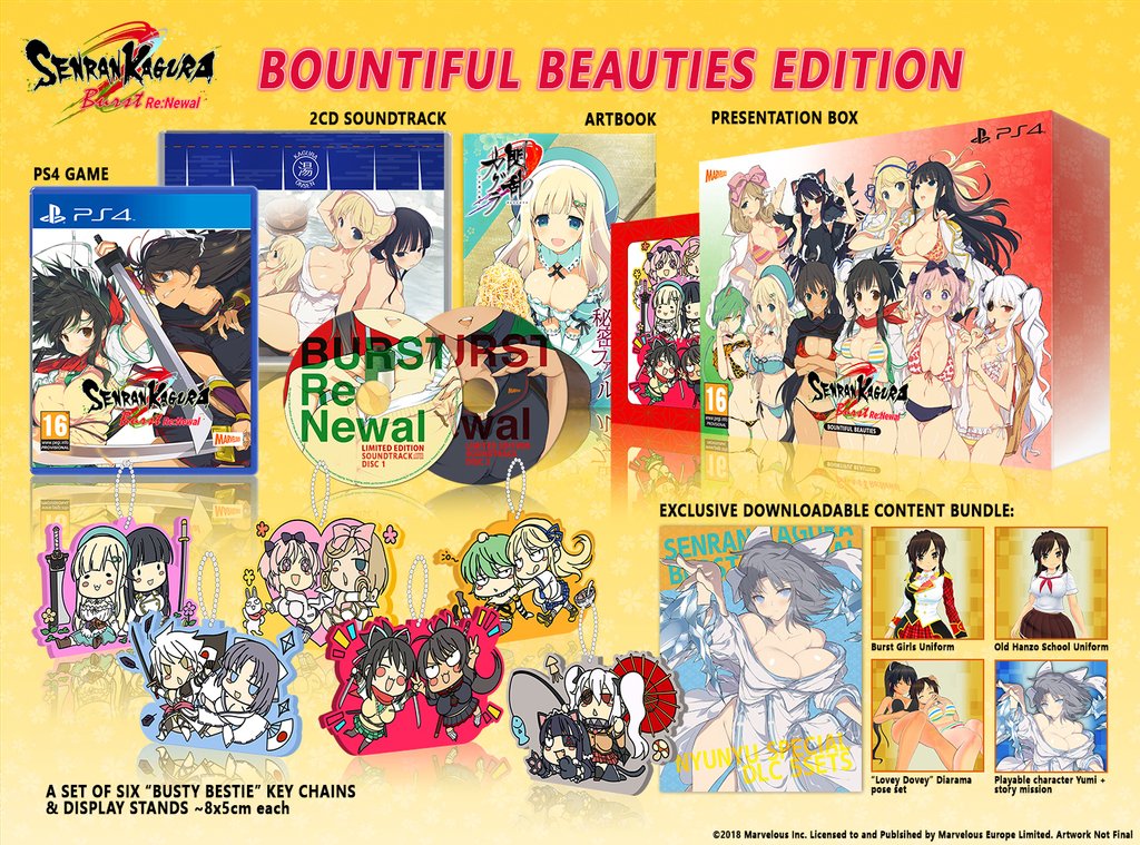 Edição de colecionador européia de Senran Kagura Burst Re:Newal