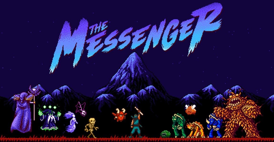 Personagens e logotipo de The Messenger