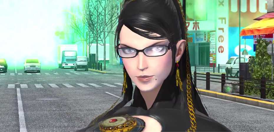 Imagem de Bayonetta para o evento colaborativo entre Bayonetta e Dx2 Shin Megami Tensei: Liberation