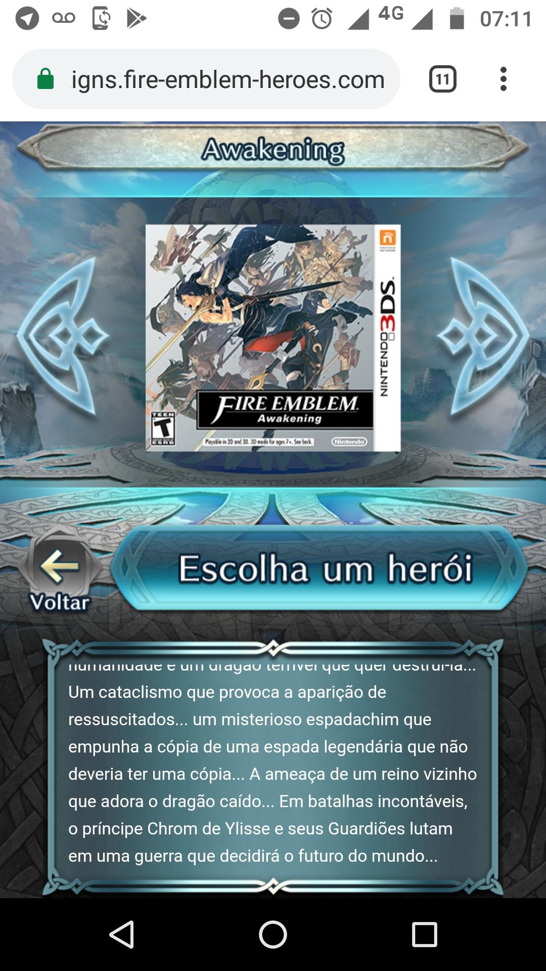 Texto traduzido de Fire Emblem Heroes