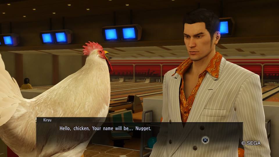 Nugget e Kiryu em Yakuza 0