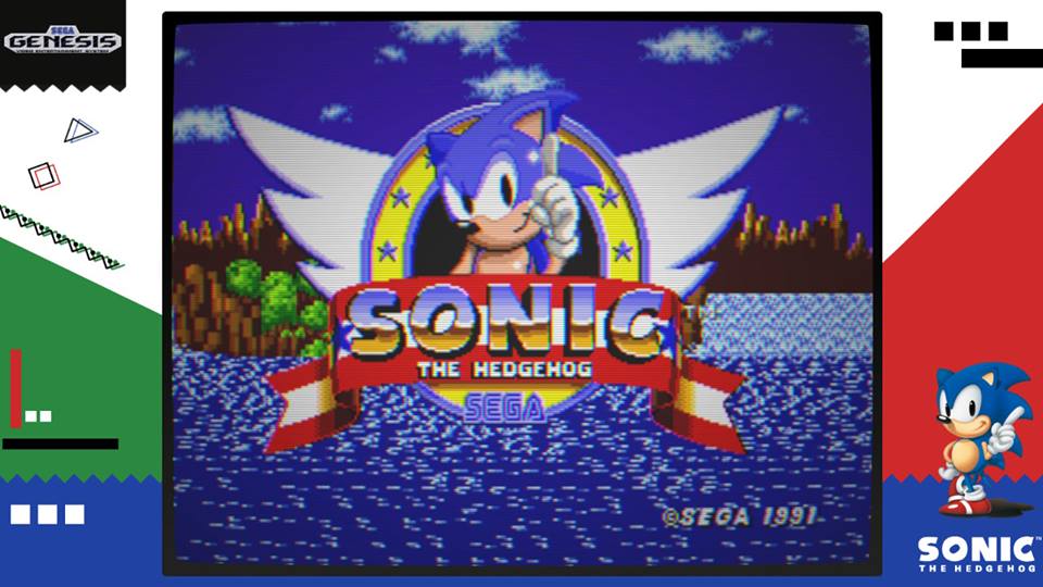 Tela de título de Sega Ages: Sonic the Hedgehog