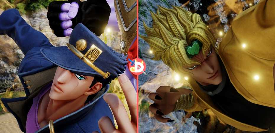 Jotaro Kujo e Dio Brando de JoJo's Bizarre Adventure em Jump Force