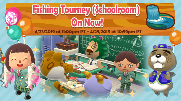 Imagem promocional do torneio de pesca de Animal Crossing: Pocket Camp