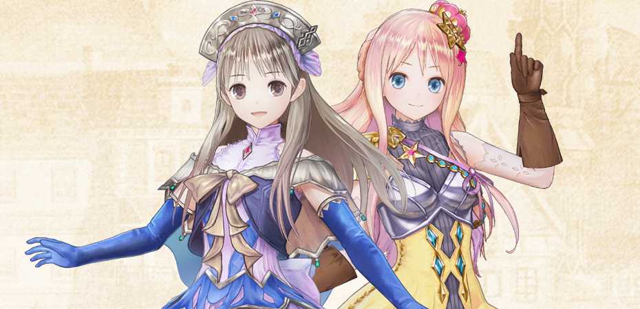 Modelos 3D de Totori e Meruru em Atelier Lulua