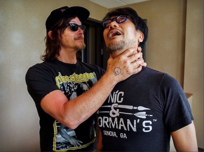 Foto de Norman Reedus e Hideo Kojima